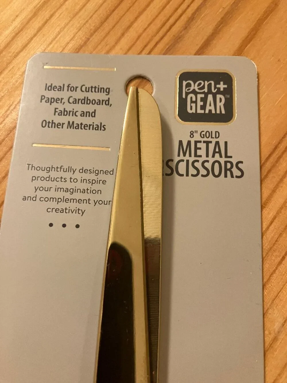 Gold metal Scissors Pen+Gear 8-inch made from 100% steel, new with tag